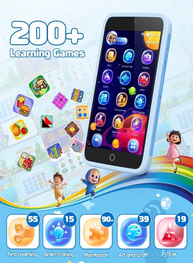 orantronx Kids Smart Phone, 3.97" Touchscreen Learning Toy with Dual Camera, 210+ Games, 190+ Drawing Activities, and 45+ Fun Stickers, 8GB Kids Cell Phone, Perfect Birthday for Ages 3-12 - Image 2